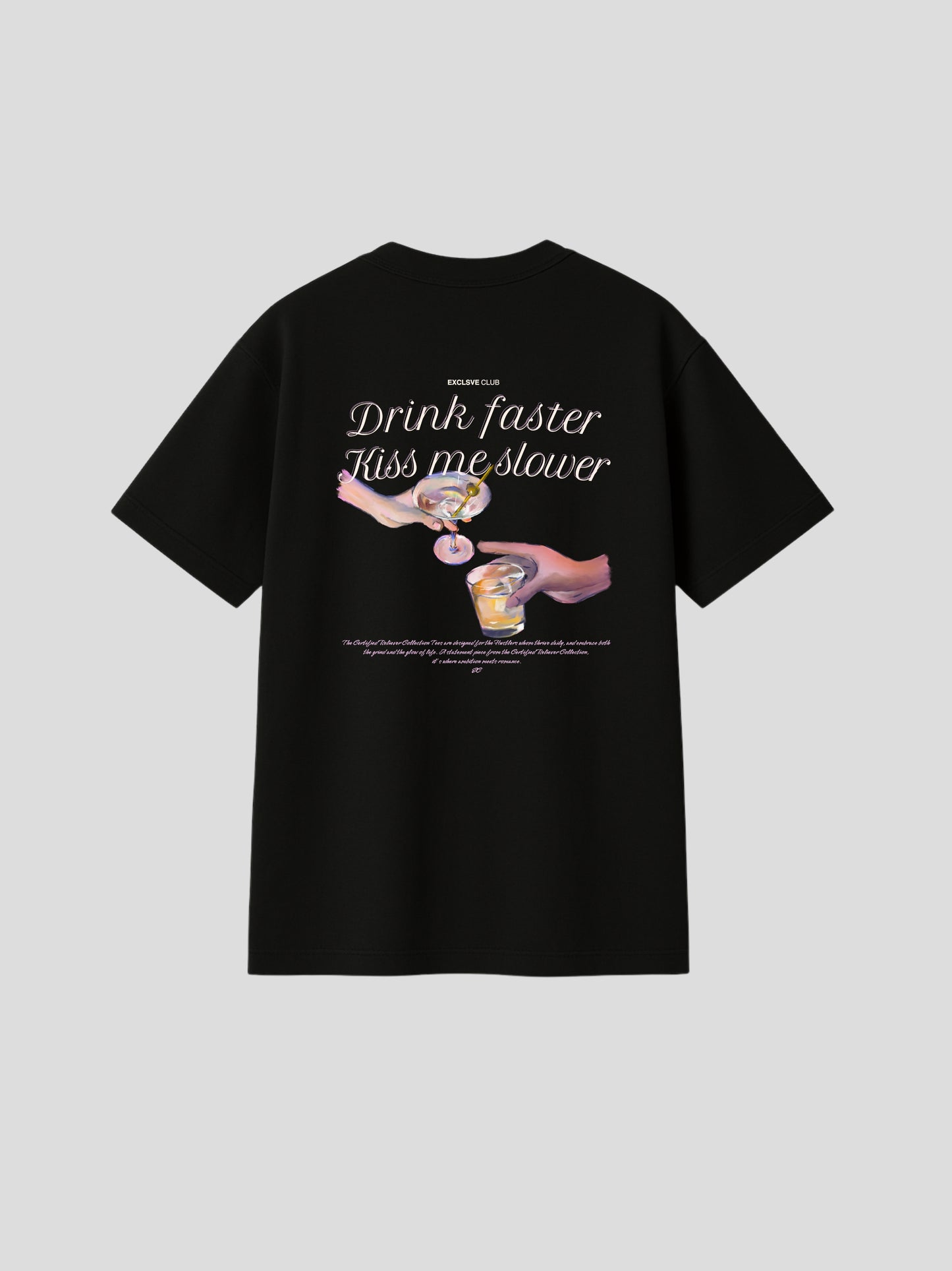Drink Faster Black Tee